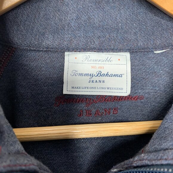 Tommy Bahamas Quarter Zip Mens Maroon Sweatshirt - Picture 2 of 11